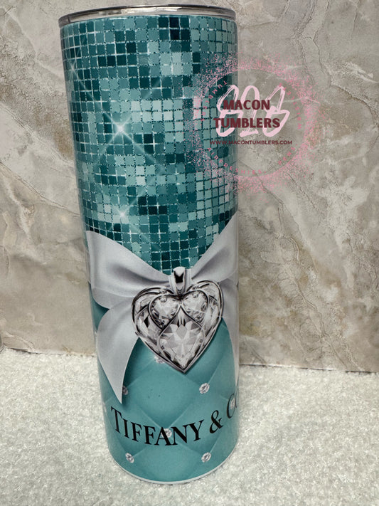 Luxury Tiffany-Inspired 20oz Tumbler Gift Set – Glam Rhinestone Pen Included