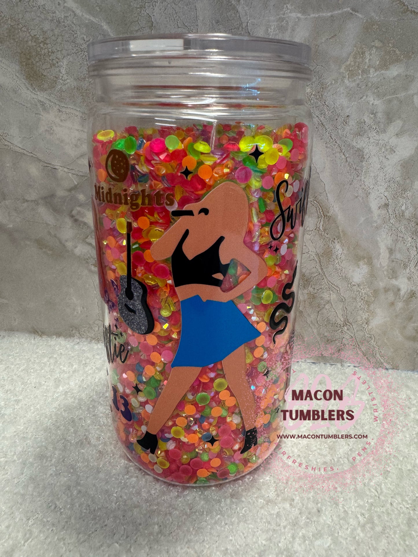 Swifty Jewel 16 oz Snowglobe Tumbler ✨🎤💎