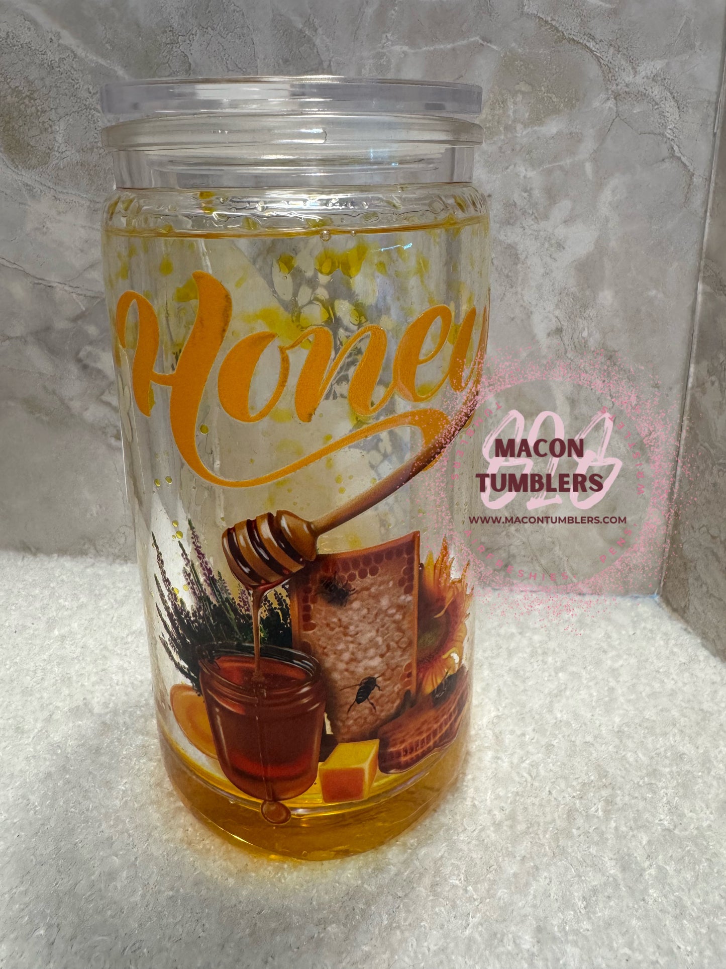 Honey Bee Gnome 16 oz Snowglobe Tumbler 🍯🐝