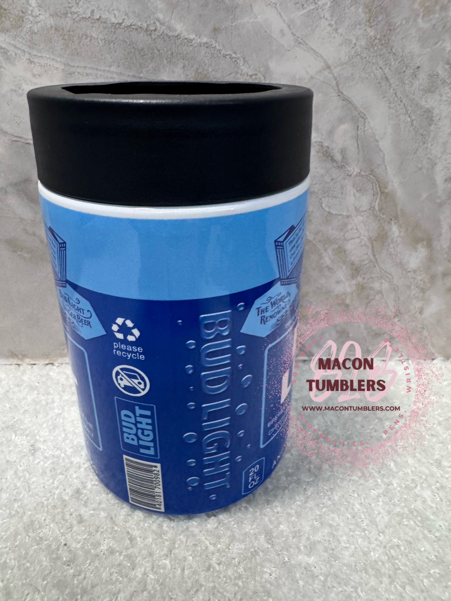 20 oz Blue Chill Can Cooler Tumbler | Double-Wall Insulated Drink Holder