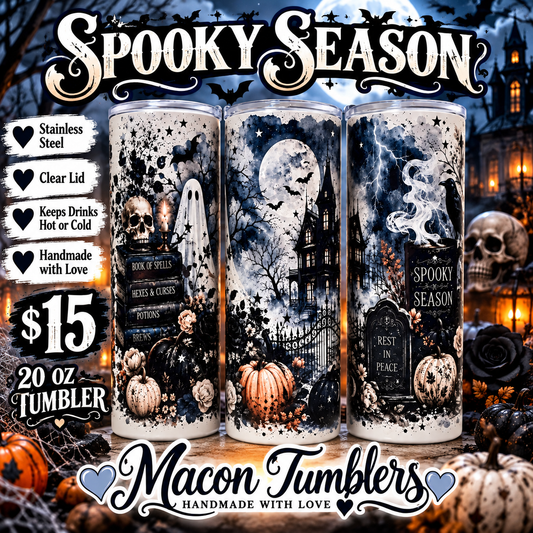 Spooky Season 20 oz Stainless Steel Halloween Tumbler