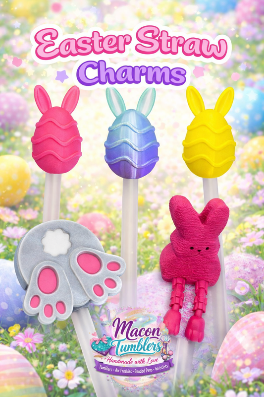 Easter 3d Printed Straw Charms