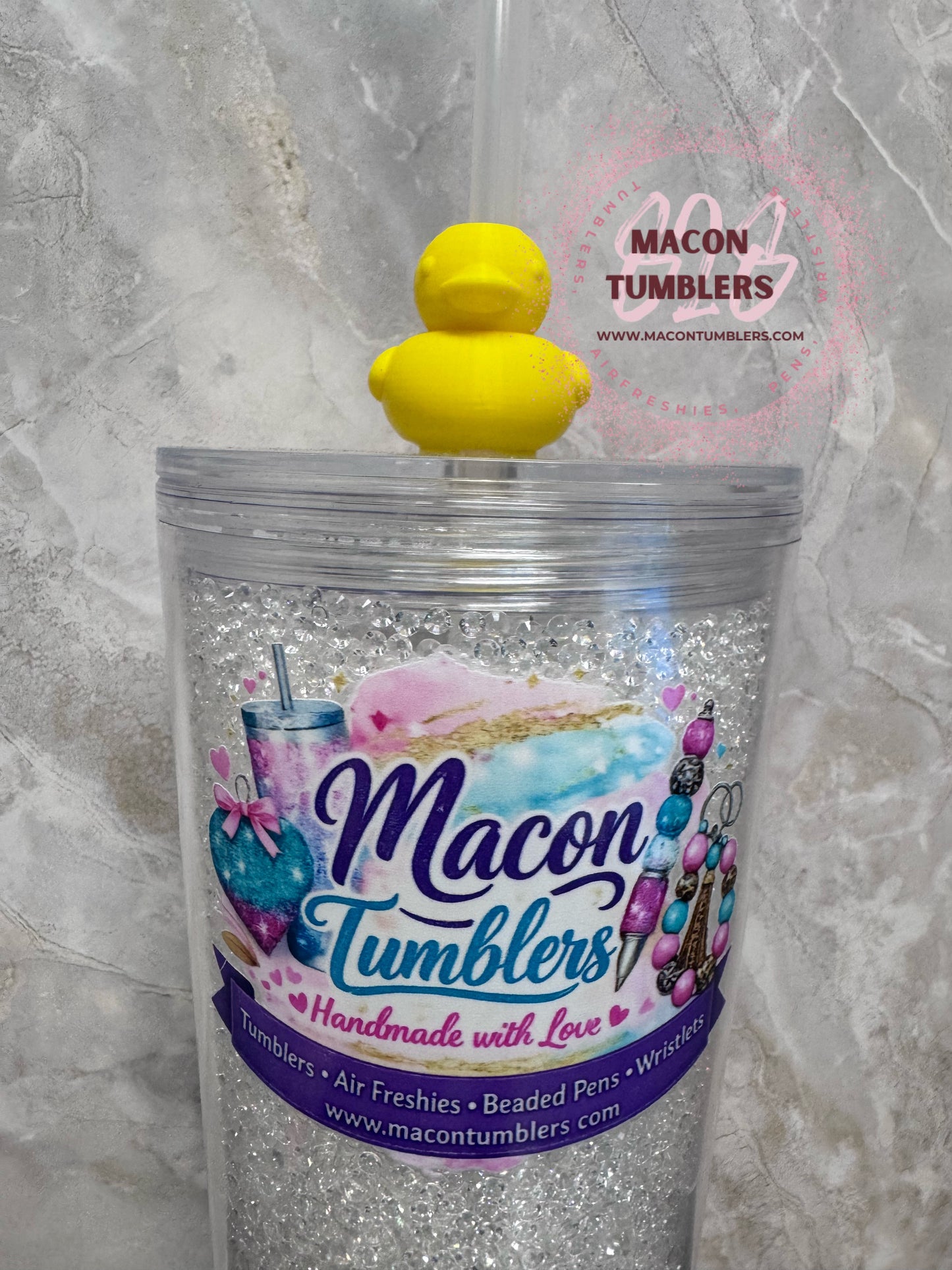 Yellow Duck Straw Charm